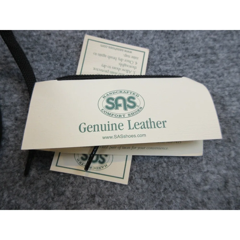 SAS Free Time Shoes Womens Black Charcoal Comfort Leather Walking Size 7.5‎